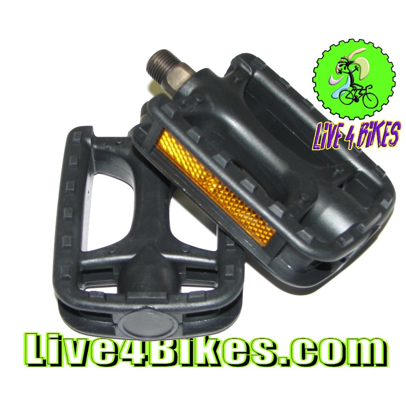 9/16″ replacement  Plastic Pedals 9/16 black –