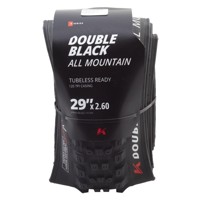 Kenda Double BLK Tire – 29 x 2.60 Tubeless Folding BLK All Mountain Triple